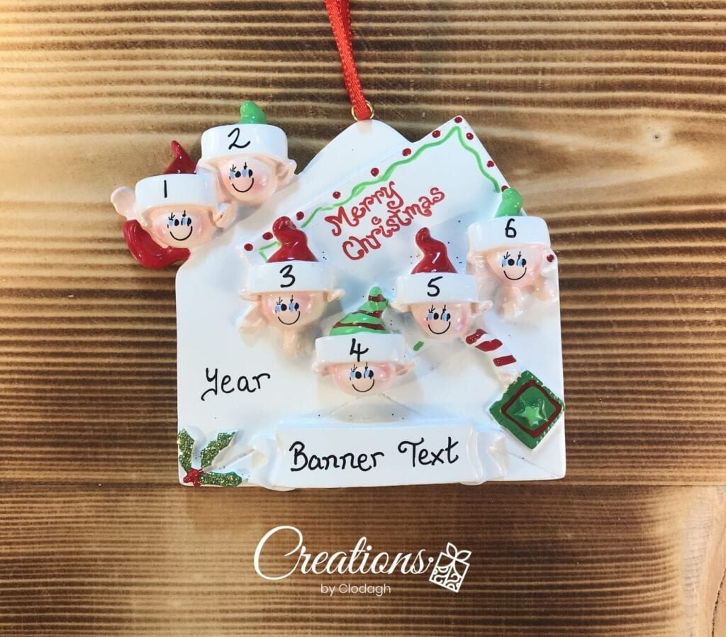 Letter to Santa 6 Personalised Christmas Ornament - Creations by Clodagh