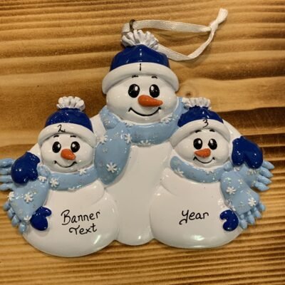Family of 3 Snowman