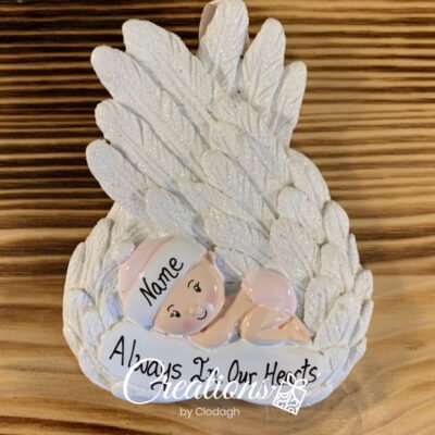 Baby Girl Angel Personalised Christmas Ornament